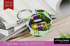 Mardi Gras Keychain PNG - Carnival Keychain Sublimation Product Image 1