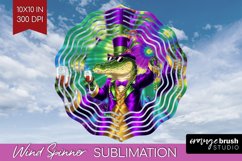 Mardi Gras Wind Spinner Sublimation PNG - Carnival Round Product Image 1