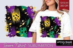 Mardi Gras Square Tshirt Background - Carnival PNG Product Image 1