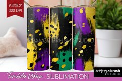 Mardi Gras Tumbler Wrap - Carnival Tumbler PNG Sublimation Product Image 1