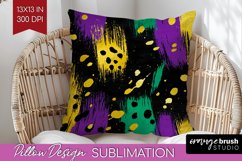 Mardi Gras Pillow Sublimation - Carnival Pillow Cover PNG Product Image 1