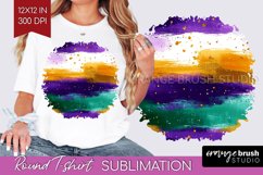 Mardi Gras Round Tshirt Background - Carnival PNG Product Image 1