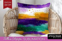 Mardi Gras Pillow Sublimation - Carnival Pillow Cover PNG Product Image 1