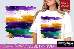 Mardi Gras Square Tshirt Background - Carnival PNG Product Image 1