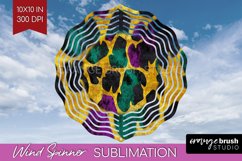Mardi Gras Wind Spinner Sublimation PNG - Carnival Round Product Image 1