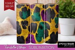 Mardi Gras Tumbler Wrap - Carnival Tumbler PNG Sublimation Product Image 1