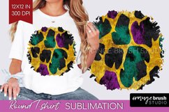 Mardi Gras Round Tshirt Background - Carnival PNG Product Image 1