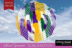 Mardi Gras Wind Spinner Sublimation PNG - Carnival Round Product Image 1