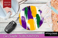 Mardi Gras Car Coaster - Carnival Coaster PNG Sublimation Product Image 1