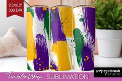 Mardi Gras Tumbler Wrap - Carnival Tumbler PNG Sublimation Product Image 1