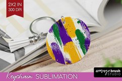 Mardi Gras Keychain PNG - Carnival Keychain Sublimation Product Image 1