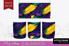 Mardi Gras Mug Wrap - Carnival Mug PNG Sublimation Product Image 1