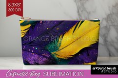 Mardi Gras Cosmetic Bag - Carnival Makeup Bag PNG Product Image 1