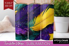 Mardi Gras Tumbler Wrap - Carnival Tumbler PNG Sublimation Product Image 1