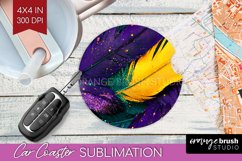 Mardi Gras Car Coaster - Carnival Coaster PNG Sublimation Product Image 1
