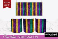 Mardi Gras Mug Wrap - Carnival Mug PNG Sublimation Product Image 1