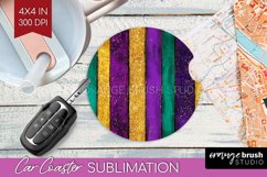 Mardi Gras Car Coaster - Carnival Coaster PNG Sublimation Product Image 1