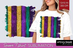 Mardi Gras Square Tshirt Background - Carnival PNG Product Image 1