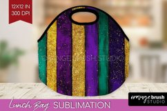 Mardi Gras Lunch Bag - Carnival Lunch Bug PNG Sublimation Product Image 1