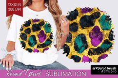 Mardi Gras Round Tshirt Background - Carnival PNG Product Image 1