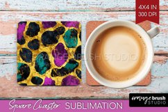 Mardi Gras Square Coaster - Carnival Coaster PNG Sublimation Product Image 1