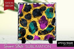 Mardi Gras Slate PNG - Carnival Square Slate Sublimation Product Image 1