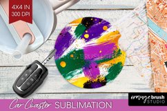 Mardi Gras Car Coaster - Carnival Coaster PNG Sublimation Product Image 1