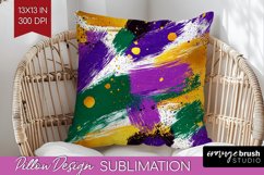 Mardi Gras Pillow Sublimation - Carnival Pillow Cover PNG Product Image 1