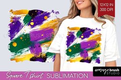 Mardi Gras Square Tshirt Background - Carnival PNG Product Image 1
