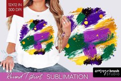 Mardi Gras Round Tshirt Background - Carnival PNG Product Image 1
