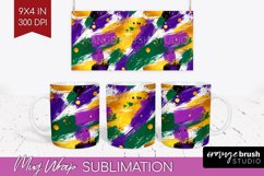 Mardi Gras Mug Wrap - Carnival Mug PNG Sublimation Product Image 1