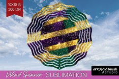 Mardi Gras Wind Spinner Sublimation PNG - Carnival Round Product Image 1