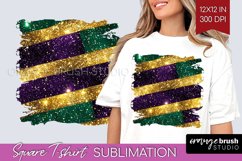 Mardi Gras Square Tshirt Background - Carnival PNG Product Image 1