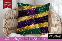 Mardi Gras Pillow Sublimation - Carnival Pillow Cover PNG Product Image 1