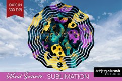 Mardi Gras Wind Spinner Sublimation PNG - Carnival Round Product Image 1