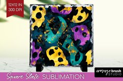 Mardi Gras Slate PNG - Carnival Square Slate Sublimation Product Image 1
