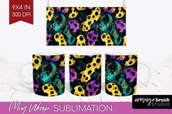 Mardi Gras Mug Wrap - Carnival Mug PNG Sublimation Product Image 1