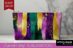 Mardi Gras Cosmetic Bag - Carnival Makeup Bag PNG Product Image 1
