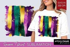 Mardi Gras Square Tshirt Background - Carnival PNG Product Image 1