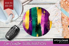 Mardi Gras Car Coaster - Carnival Coaster PNG Sublimation Product Image 1