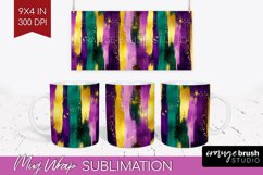 Mardi Gras Mug Wrap - Carnival Mug PNG Sublimation Product Image 1