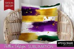 Mardi Gras Pillow Sublimation - Carnival Pillow Cover PNG Product Image 1
