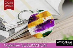 Mardi Gras Keychain PNG - Carnival Keychain Sublimation Product Image 1