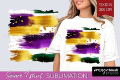 Mardi Gras Square Tshirt Background - Carnival PNG Product Image 1