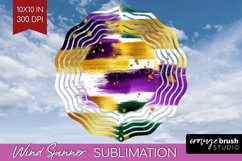 Mardi Gras Wind Spinner Sublimation PNG - Carnival Round Product Image 1