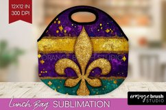 Mardi Gras Lunch Bag - Carnival Lunch Bug PNG Sublimation Product Image 1