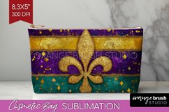 Mardi Gras Cosmetic Bag - Carnival Makeup Bag PNG Product Image 1