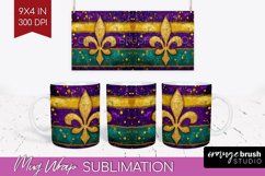 Mardi Gras Mug Wrap - Carnival Mug PNG Sublimation Product Image 1