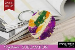 Mardi Gras Keychain PNG - Carnival Keychain Sublimation Product Image 1