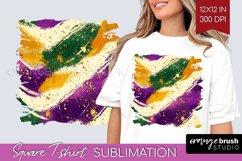 Mardi Gras Square Tshirt Background - Carnival PNG Product Image 1